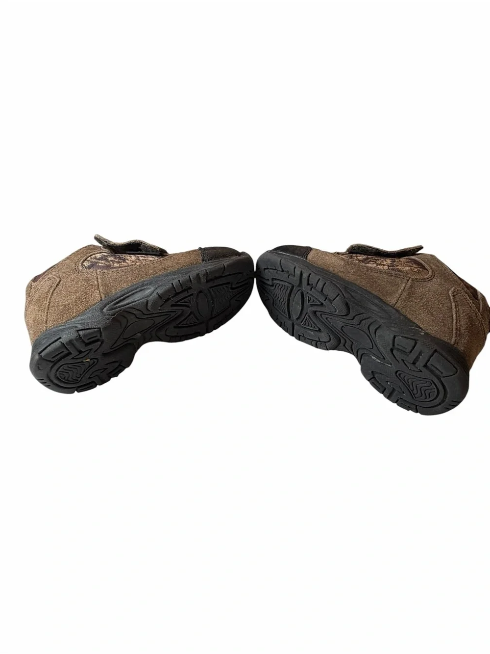 Kids Brown Outdoor Suede Velcro Boots